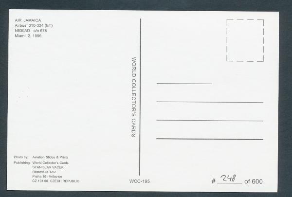 AIR JAMAICA, Airbus 310-324