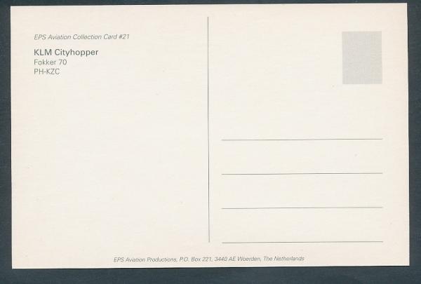 KLM CITYHOPPER, Fokker 70
