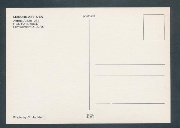 LEISURE AIR USA, Airbus A320-231