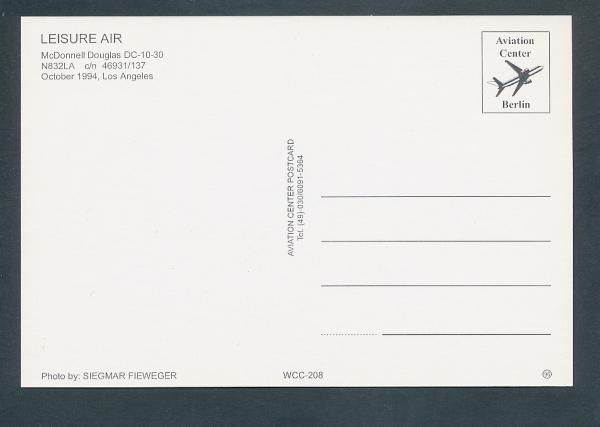 LEISURE AIR, McDonnell Douglas DC-10-30