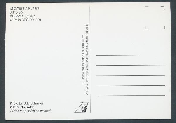 MIDWEST AIRLINES, A310-304