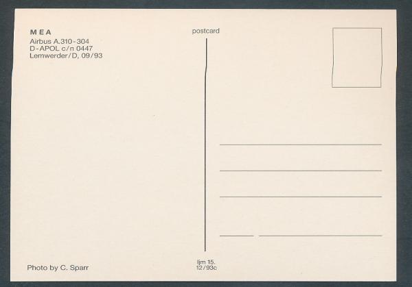 MEA, Airbus A.310-304