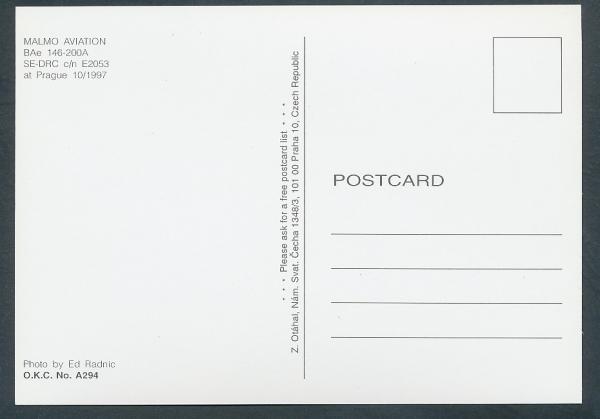 MALMÖ AVIATION, BAe 146-200A