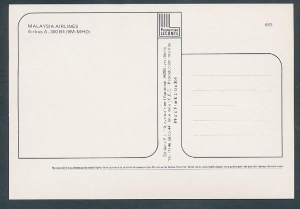 MALAYSIA AIRLINES, Airbus A.300 B4