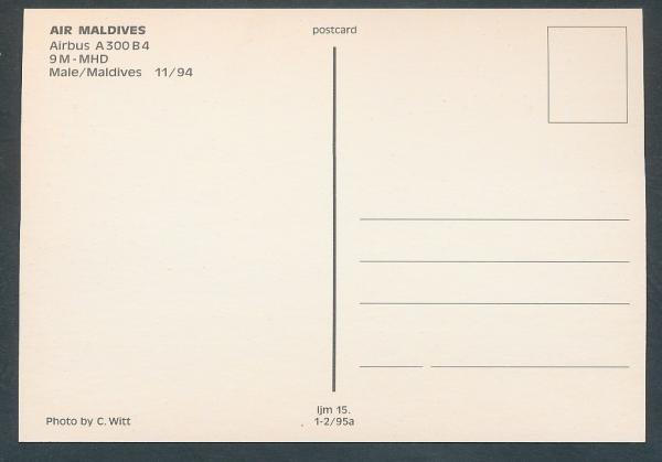 AIR MALDIVES, Airbus A 300 B4