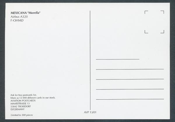 MEXICANA MORELLA, Airbus A320