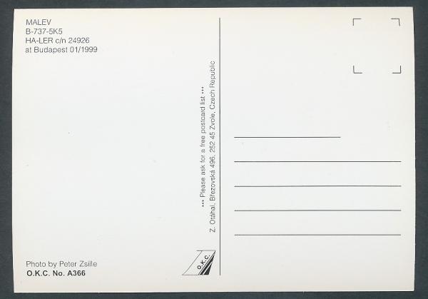 MIDWAY HUNGARIAN AIRLINES, B 737-5K5