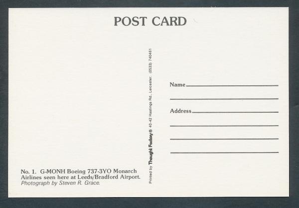 MONARCH AIRLINES, Bradford Airport, Boeing 737-3YO