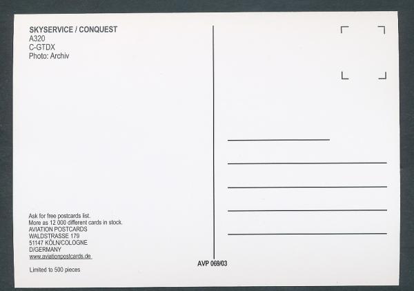 CONQUEST, SKYSERVICE, A320