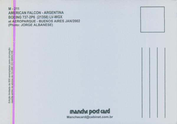 AMERICAN  Falco-Argentina ,Boein 737-2P6