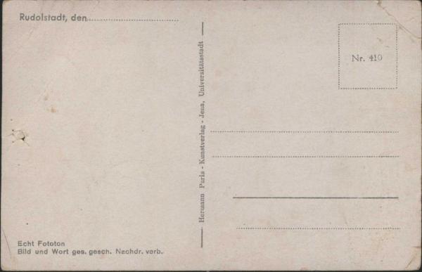 Rudolstadt 07407, Nach der Melodie: von allen den Mädchen usw.
