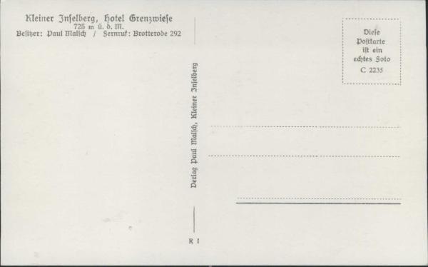 Schmalkaden 98596 Kl. Inselberg, Hotel Grenzwiese