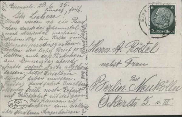 Liebenstein 99330 Trusentaler Wasserfall (1935)