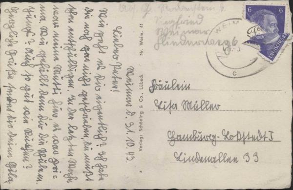 Weimar 99423 Goethe-Schiller Denkmal (1943)