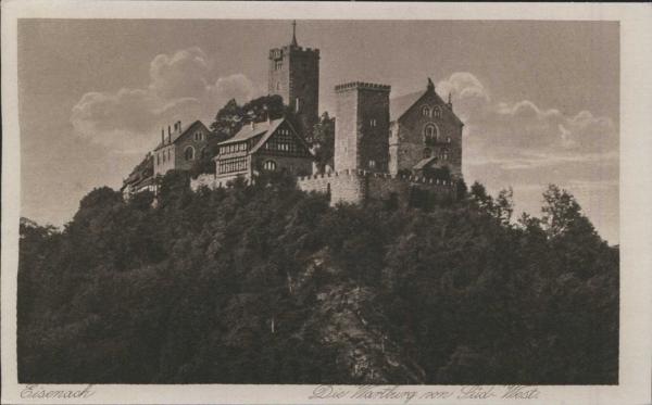 Eisenach 99817 die Wartburg v. Süd-West