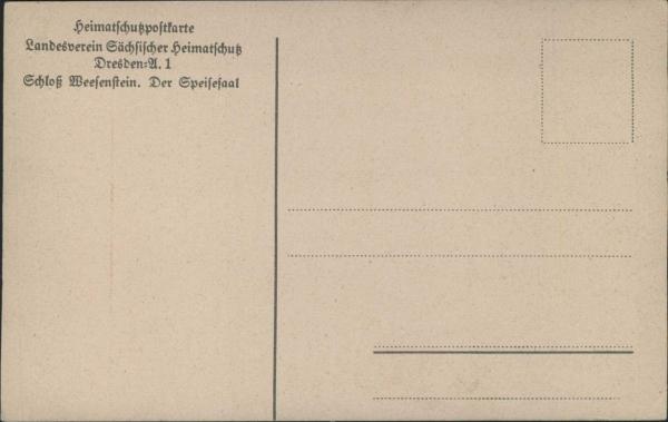 Schloß Weesenstein, Speisesaal