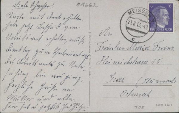 Meissen 01662, Albrechtsburg + Dom (1943)