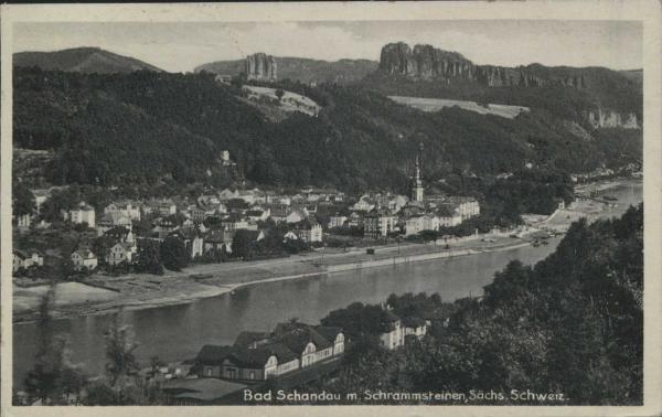 Bad Schandau 01814, mit Schrammsteinen (1938)