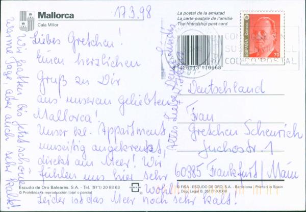 Luftbildkarte von Cala Millor - Mallorca,