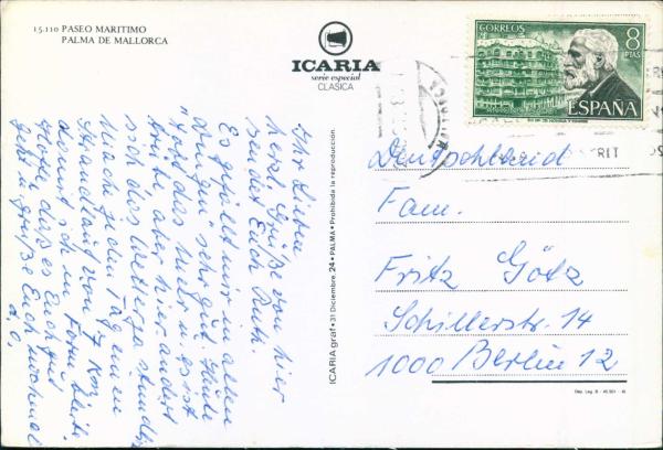 Luftbildkarte, Paseo Maritimo - Mallorca